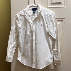 Boys Ralph Lauren White Casual Button Down Shirt